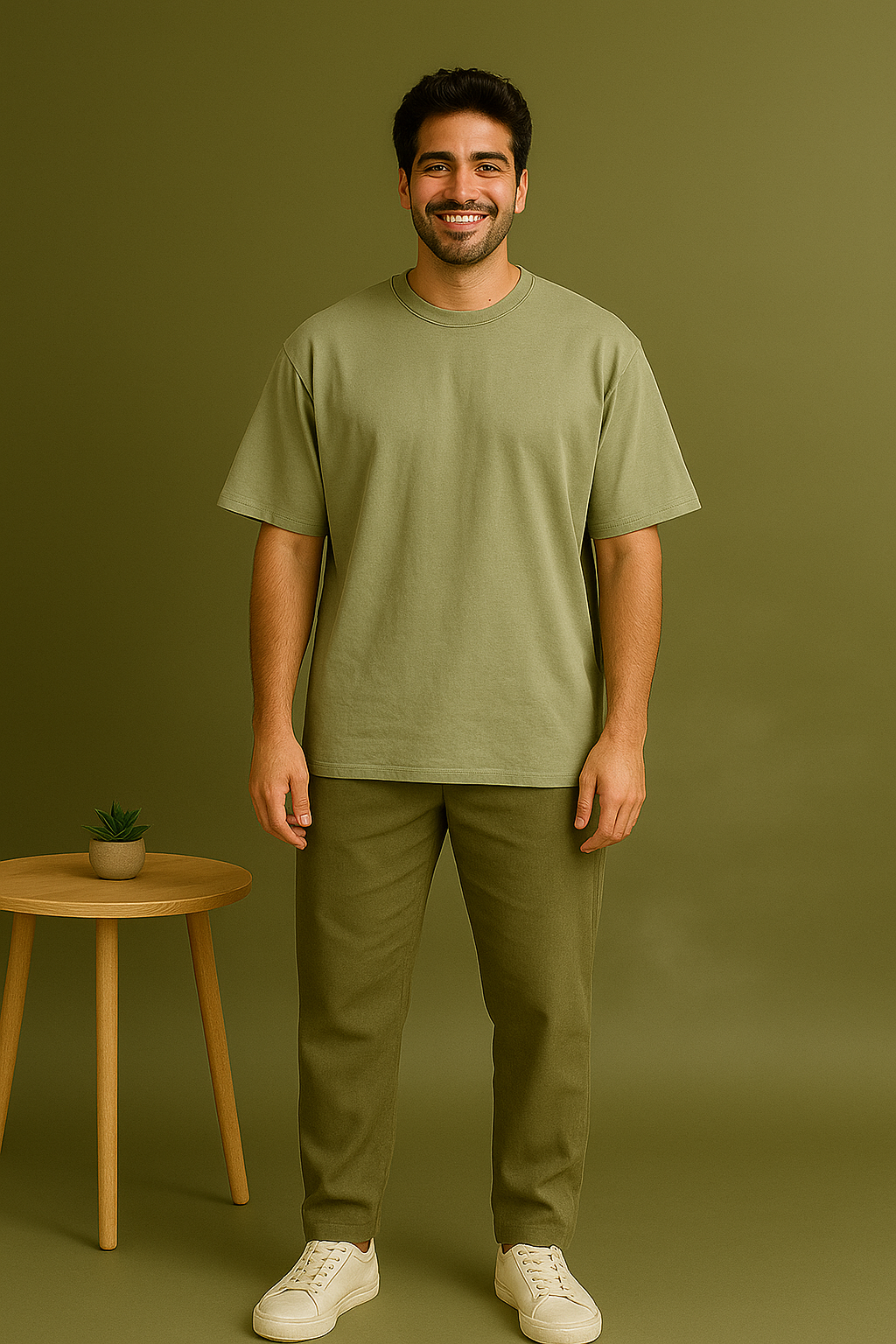 Olive Linen Pant