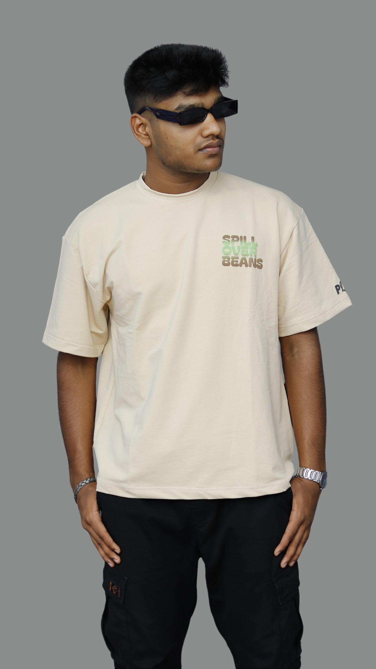 Spill Over Beans Unisex Oversized Tshirt